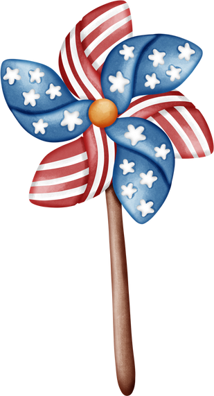 pinwheel with american symbolic for 4th of July