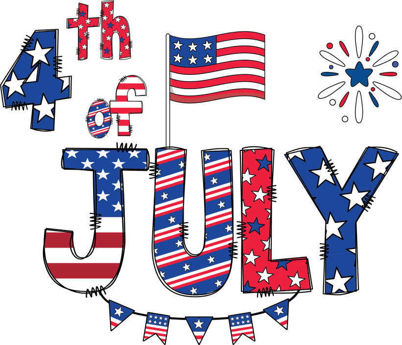 4th of July cliparts illustration